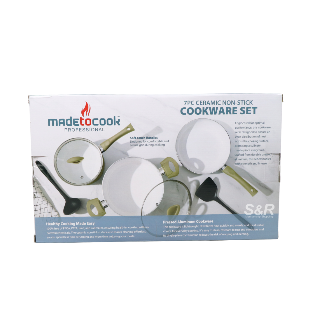 Made to Cook 7-piece Ceramic Non-stick Cookware Set